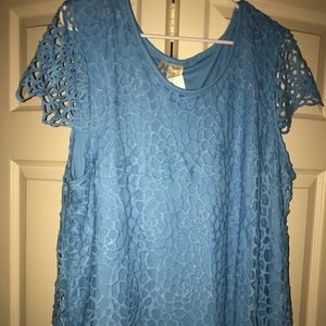 Light blue detailed shirt